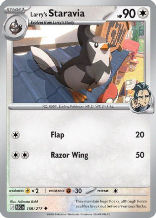 ME Ascended Heroes 169 Larry's Staravia - Reverse Holofoil - Uncommon