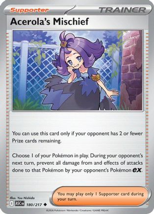 ME Ascended Heroes 180 Acerola's Mischief - Reverse Holofoil - Uncommon