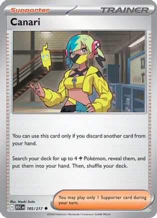 ME Ascended Heroes 185/217 Canari - Reverse Holofoil - Uncommon