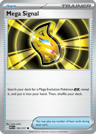 ME Ascended Heroes 193 Mega Signal - Reverse Holofoil - Common