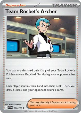 ME Ascended Heroes 201 Team Rocket's Archer - Uncommon