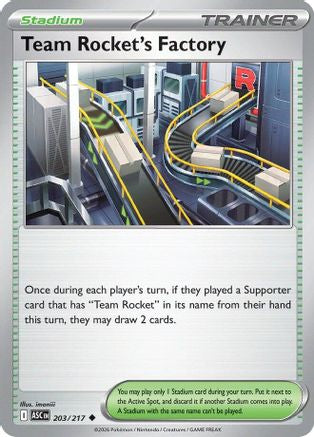 ME Ascended Heroes 203 Team Rocket's Factory - Uncommon