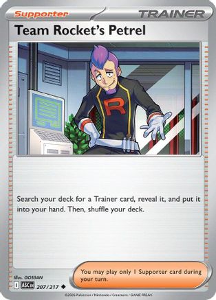 ME Ascended Heroes 207 Team Rocket's Petrel - Uncommon