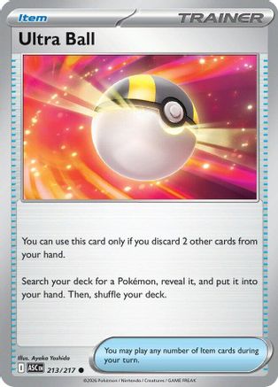 ME Ascended Heroes 213/217 Ultra Ball - Reverse Holofoil - Common