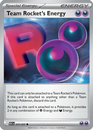 ME Ascended Heroes 217 Team Rocket's Energy - Reverse Holofoil - Uncommon