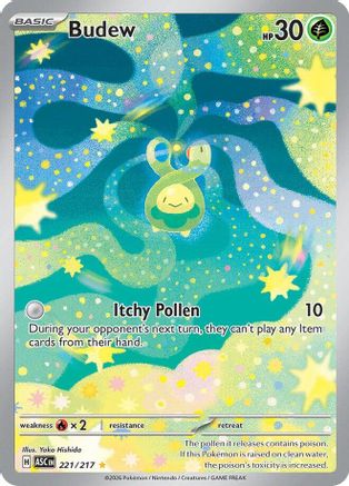 ME Ascended Heroes 221/217 Budew - Holofoil - Illustration Rare