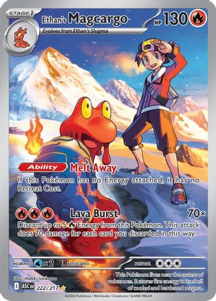 ME Ascended Heroes 222/217 Ethan's Magcargo - Holofoil - Illustration Rare