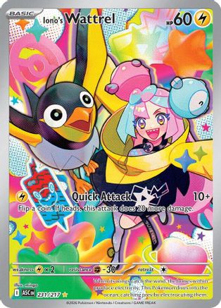 ME Ascended Heroes 231/217 Iono's Wattrel - Holofoil - Illustration Rare