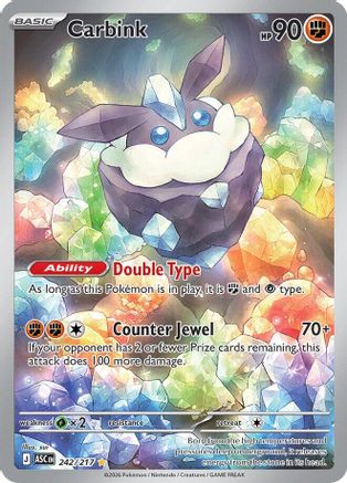 ME Ascended Heroes 242/217 Carbink - Holofoil - Illustration Rare