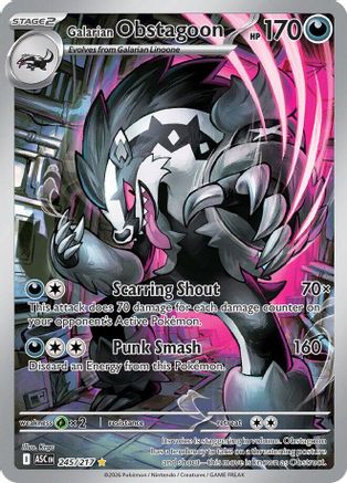 ME Ascended Heroes 245/217 Galarian Obstagoon - Holofoil - Illustration Rare