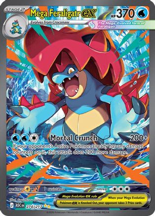 ME Ascended Heroes 274/217 Mega Feraligatr ex - Holofoil - Special Illustration Rare