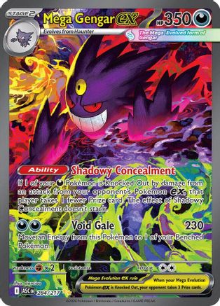 ME Ascended Heroes 284/217 Mega Gengar ex - Holofoil - Special Illustration Rare