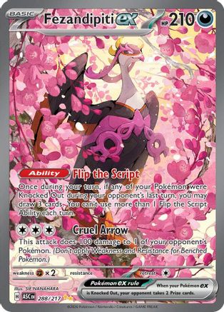 ME Ascended Heroes 288/217 Fezandipiti ex - Holofoil - Special Illustration Rare