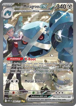 ME Ascended Heroes 289 Steven's Metagross ex - Holofoil - Special Illustration Rare