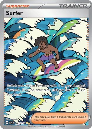 ME Ascended Heroes 293/217 Surfer - Holofoil - Special Illustration Rare