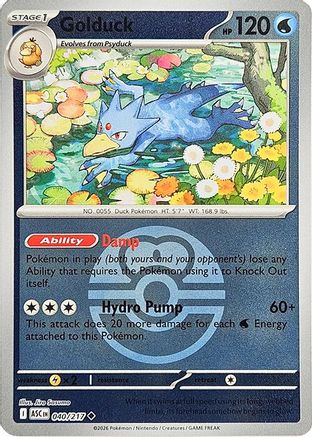 ME Ascended Heroes 040 Golduck (Love Ball) - Reverse Holofoil - Uncommon