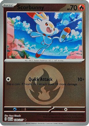 ME Ascended Heroes 036/217 Scorbunny - Reverse Holofoil - Common