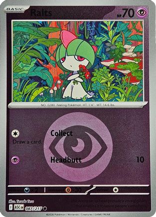 ME Ascended Heroes 087 Ralts (Energy Symbol Pattern) - Reverse Holofoil - Common
