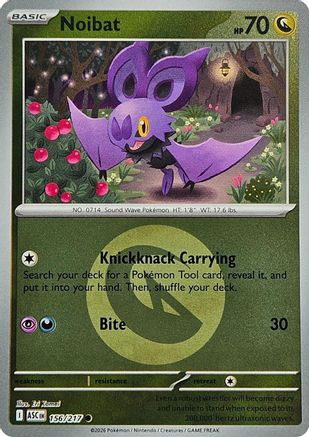 ME Ascended Heroes 156 Noibat (Energy Symbol Pattern) - Reverse Holofoil - Common