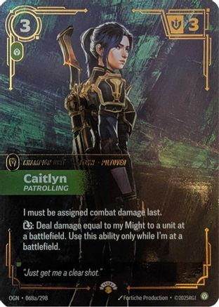 Riftbound Promotional Cards (068a/298): Caitlyn - Patrolling - Foil