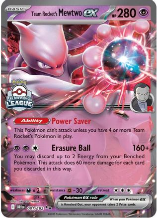 League & Championship Cards 081 Team Rocket's Mewtwo ex - Holofoil - Double Rare