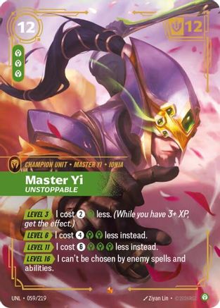 Unleashed (059/219): Master Yi - Unstoppable - Foil
