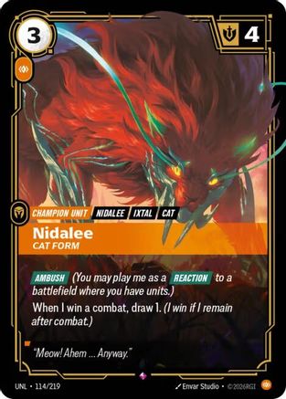 Unleashed (114/219): Nidalee - Cat Form - Foil