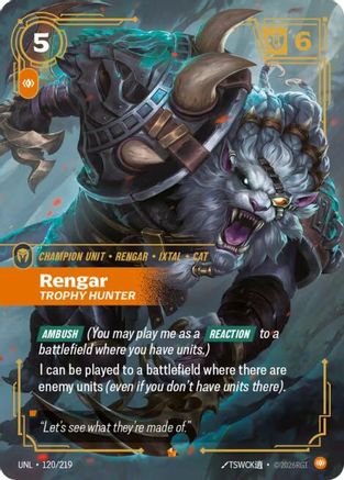 Unleashed (120/219): Rengar - Trophy Hunter - Foil