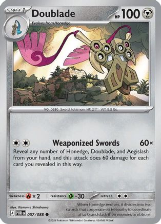 ME03 Perfect Order 057/088 Doublade - Reverse Holofoil - Common