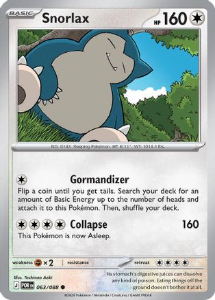 ME03 Perfect Order 063 Snorlax - Reverse Holofoil - Common