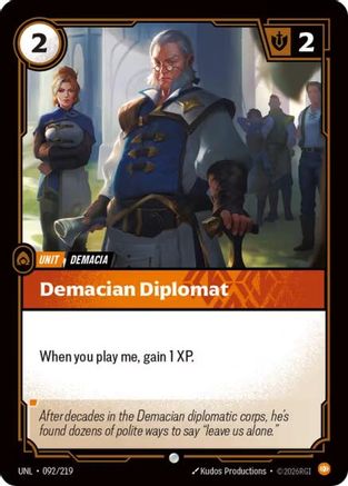Unleashed (092/219): Demacian Diplomat - Foil