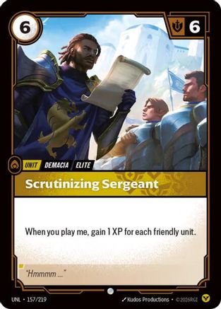 Unleashed (157/219): Scrutinizing Sergeant -
