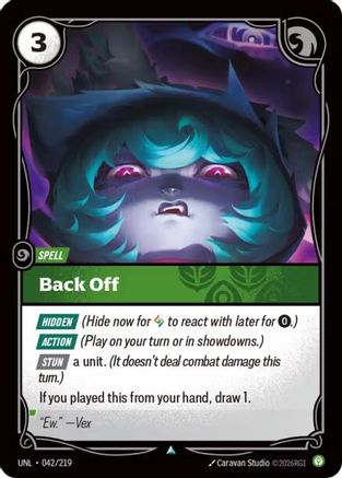 Unleashed (042/219): Back Off - Foil
