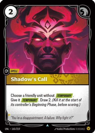 Unleashed (165/219): Shadow's Call - Foil