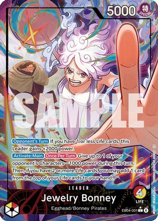 Adventure on Kamis Island EB04-001 Jewelry Bonney (EB04-001) (Alternate Art) (EB04-001) - Foil - Leader