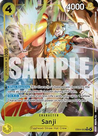 Adventure on Kamis Island EB04-052 Sanji (EB04-052) (Alternate Art) (EB04-052) - Foil - Rare