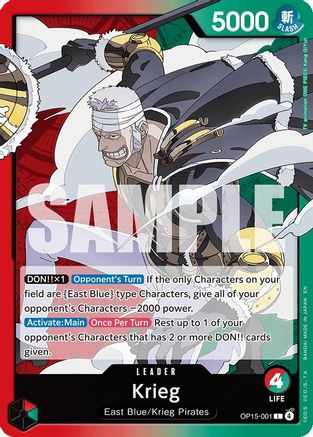 Adventure on Kamis Island OP15-001 Krieg (OP15-001) (OP15-001) - Leader