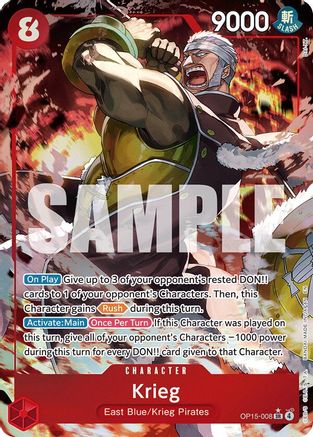 Adventure on Kamis Island OP15-008 Krieg (OP15-008) (Alternate Art) (OP15-008) - Foil - Super Rare