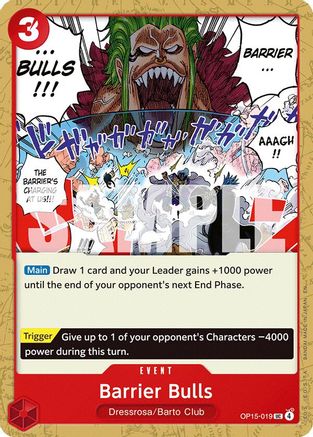 Adventure on Kamis Island OP15-019 Barrier Bulls (OP15-019) - Uncommon
