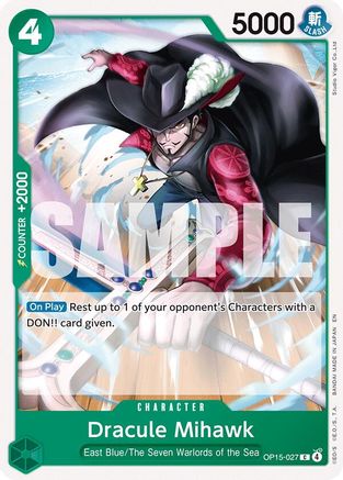 Adventure on Kamis Island OP15-027 Dracule Mihawk (OP15-027) - Common