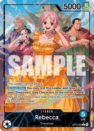 Adventure on Kamis Island OP15-039 Rebecca (OP15-039) (Alternate Art) (OP15-039) - Foil - Leader