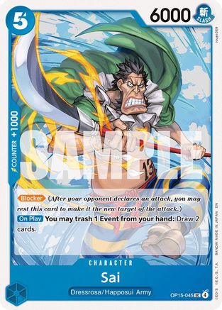 Adventure on Kamis Island OP15-045 Sai (OP15-045) - Uncommon