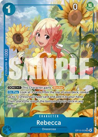 Adventure on Kamis Island OP15-053 Rebecca (OP15-053) (Alternate Art) (OP15-053) - Foil - Super Rare