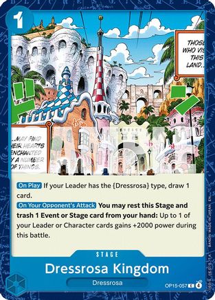 Adventure on Kamis Island OP15-057 Dressrosa Kingdom (OP15-057) - Common