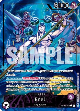 Adventure on Kamis Island OP15-058 Enel (OP15-058) (Alternate Art) (OP15-058) - Foil - Leader