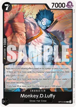 Adventure on Kamis Island OP15-092 Monkey.D.Luffy (OP15-092) (OP15-092) - Foil - Rare