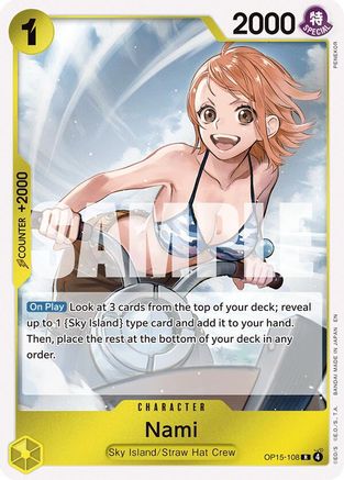Adventure on Kamis Island OP15-108 Nami (OP15-108) (OP15-108) - Foil - Rare
