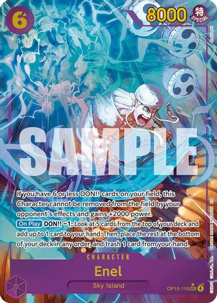 Adventure on Kamis Island OP15-118 Enel (OP15-118) (Alternate Art) (OP15-118) - Foil - Secret Rare