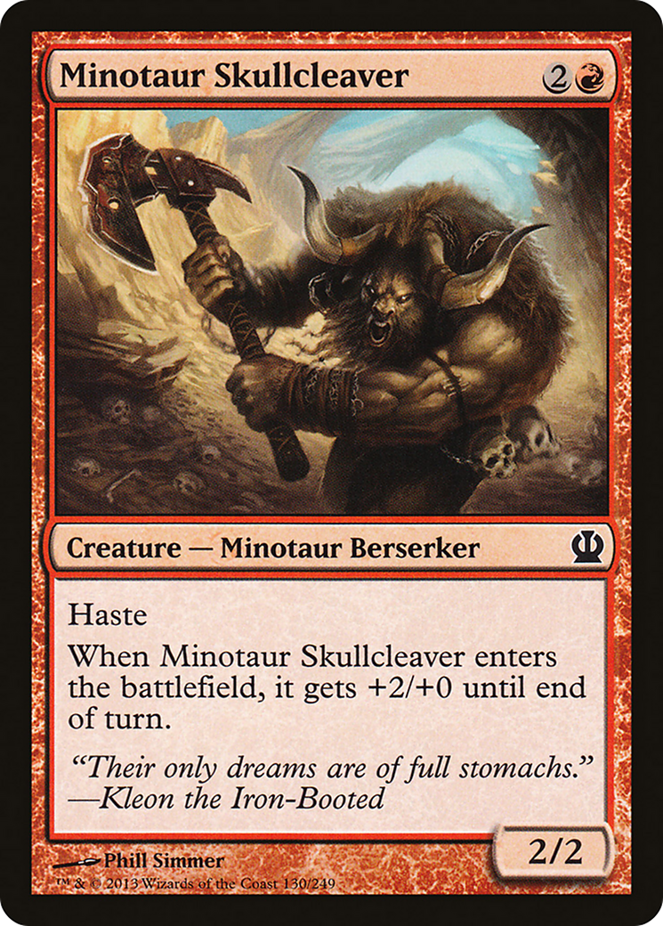 Theros - (THS-130) - Minotaur Skullcleaver Foil