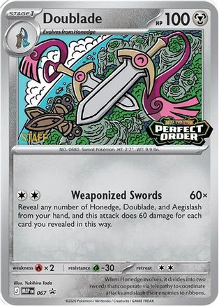 honedge pokemon card ME Mega Evolution Promo 067 Doublade - Holofoil